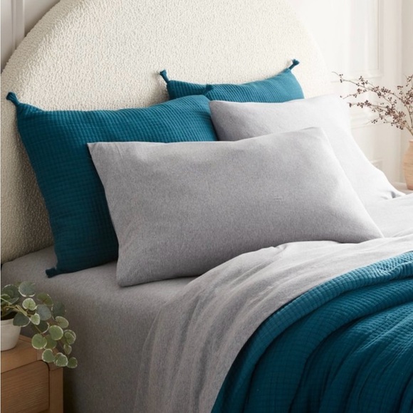 Threshold NWT Full Size Jersey Knit Heather Grey 4-Piece Sheet Set - Picture 4 of 6